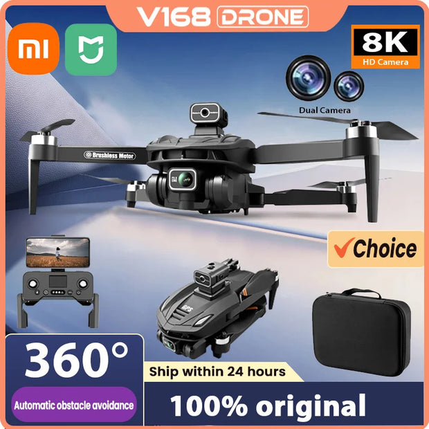 Xiaomi Mijia V168 GPS Drone 4K Professional HD Dual Camera 8K Dron Brushless Motor 5G WIFI FPV Foldable RC Quadcopter Helicopter