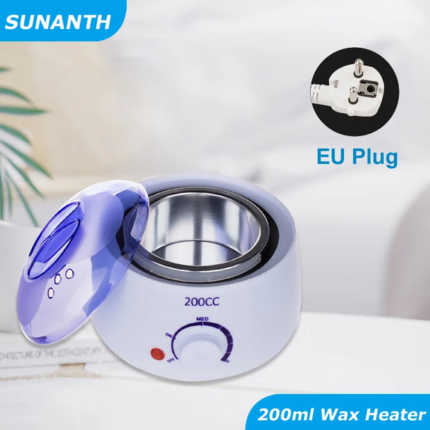 200ml Wax Warmer Machine Depilatory Hard Wax Beans Removal Wax Heater Wax Machine Epilator Wax-melt Pot Unisex Hair Removal