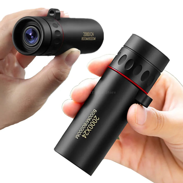 2000x24 Monocular Telescope Mini Portable HD Night Vision Binocular Waterproof Outdoor Camping Climbing Birdwatching Telescopes