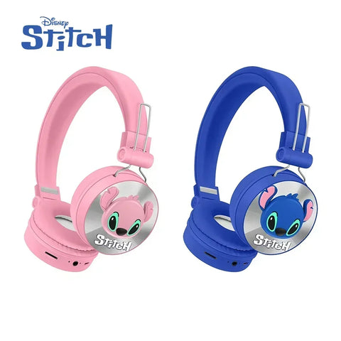 Disney Bluetooth Wireless Gaming Earphones Stitch Headphones Stereo Headsets with Mic for Spider Man Kids Anime Cartoon GA-208