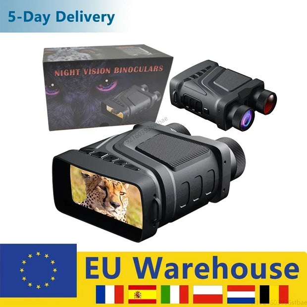 Rechargeable Night Vision Binoculars 850nm Infrared HD 5X Digital Zoom Telescope Night Goggles for Hunting Camping Surveillance