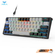 AULA F3261 Mechanical Gamer Keyboard Macro Keyboard Hotswap Gaming Keyboard for Tablet 60 Percent Layout RGB Customize Software