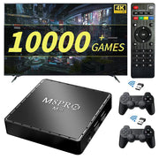 4K Gamebox Video Game Console 10000 Games Emuelec 9 Emulator Retro Game Machine Android Smart TV Box Dual Wireless Controller