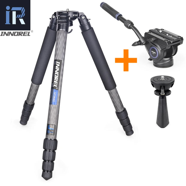 INNOREL NT364C Professional Carbon Fiber Camera Tripod Birdwatching Heavy Duty Tripod 75mm Bowl Adapter for DSLR Video Camcorder