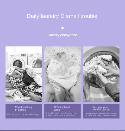 8L Portable Small Foldable Washing Machine with Spin Dryer For Socks Underwear Panties Washer Household Mini Washing Machine