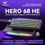 AULA HERO 68HE Magnetic Switch Keyboard Rapid Trigger 8K Return Esports Gamer Keyboard RGB Wired Gaming Keyboard