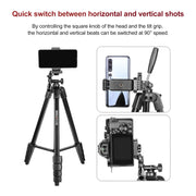 KINGJOY VT-688 675-inch Tripod Stand Desktop Tripod Stand 2kg Payload 1/4"Screw Pan Tilt Ballhead Phone Clip for Live Streaming