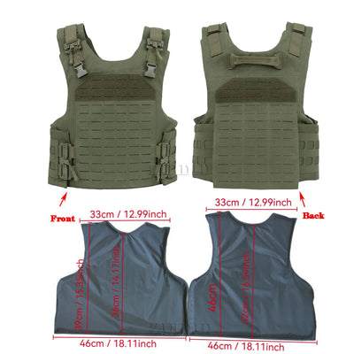 Soft Armor Panel NIJIIIA UHMWPE Front Chest Waist And Back Protection Body Armor Inserts Bulletproof Plate