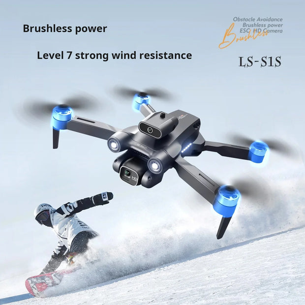 The new S1S Drone Caméra 4K HD camera Professional Brushless Motor 360° ObstacleAvoidance Optical Flow Folding Quadcopter Toy