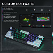 AULA F3261 Mechanical Gamer Keyboard Macro Keyboard Hotswap Gaming Keyboard for Tablet 60 Percent Layout RGB Customize Software