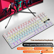 SKYLION K87 Wired Mechanical Keyboard 20 Kinds of Colorful Lighting Gaming and Office For Microsoft Windows and Apple IOS System