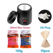 Wax Heater Machine with Hair Removal Wax Beans for Wax Heater Waxing Set for Whole Body Hair Removal Wax Warmer Melting Pot