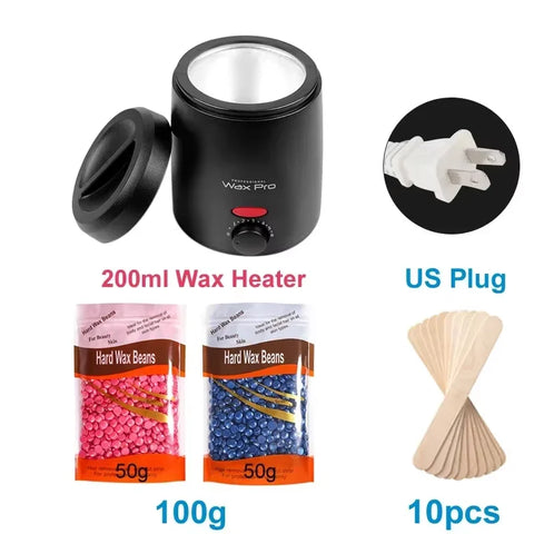 Wax Heater Machine with Hair Removal Wax Beans for Wax Heater Waxing Set for Whole Body Hair Removal Wax Warmer Melting Pot