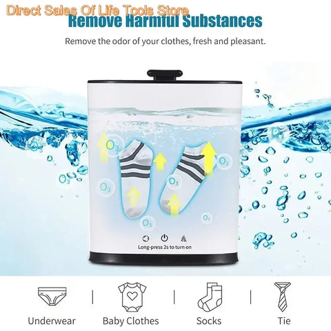 Portable Washing Machine for Underpants Underwear Sock 2L Capacity Mini Laundry Machine Turbine Washer for Home Dormitory