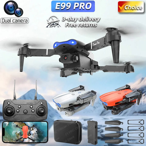 New MINI E99Pro RC Drone 4K Professinal With Wide Angle Dual HD Camera Foldable RC Helicopter 5G WIFI FPV Height Hold Apron Sell