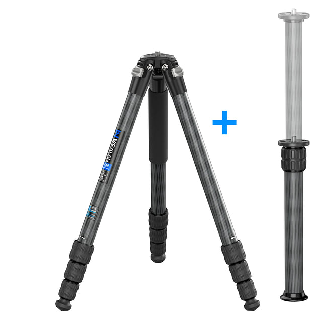 CX6 Professional 10 Layers Carbon Fiber Tripod for DSLR Camera Heavy Duty 40mm Low Profile Ball Head Compact Structure 175cm