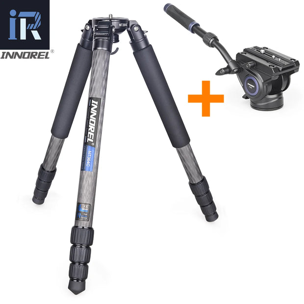 INNOREL NT364C Professional Carbon Fiber Camera Tripod Birdwatching Heavy Duty Tripod 75mm Bowl Adapter for DSLR Video Camcorder