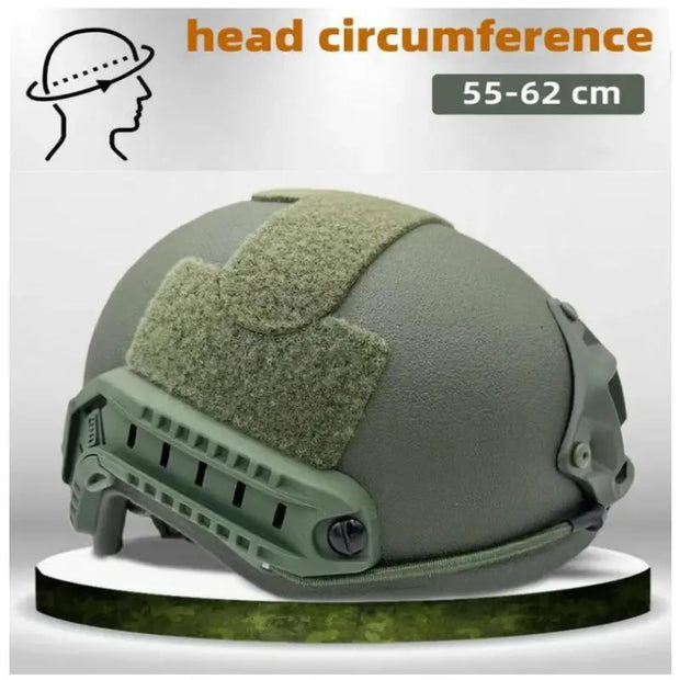 ACH Kevlar Tactical Ballistic Helmet High Cut NIJ IIIA Safety Bulletproof Helmet with Fast Wendy's Suspension Pad for Protection